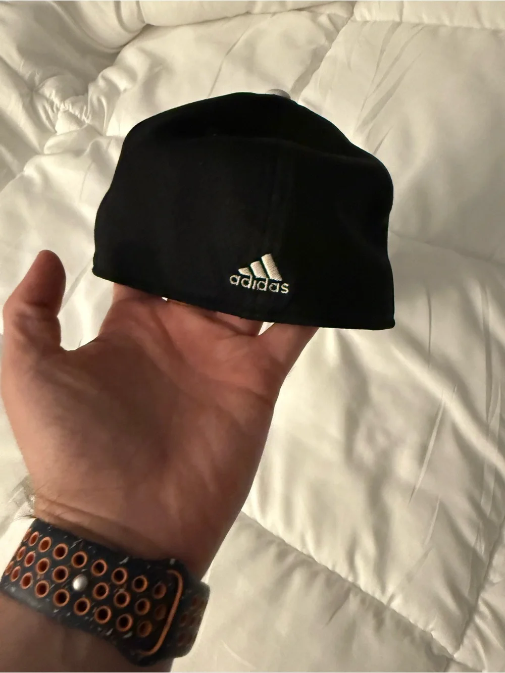 Adidas Two-Tone Logo Cap — White and Black